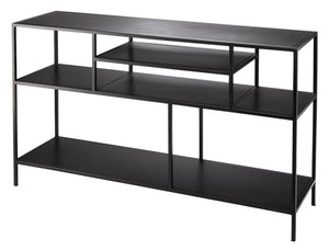 Jamie Young Element Shelved Console Table in Black Iron