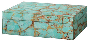 Jamie Young Rectangle Box in Turquoise Pebble