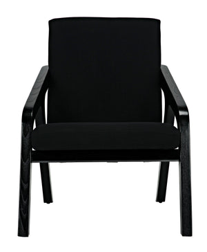 Noir Lamar Chair, Charcoal Black