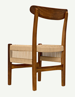 Noir Shagira Chair, Teak with Woven Rope