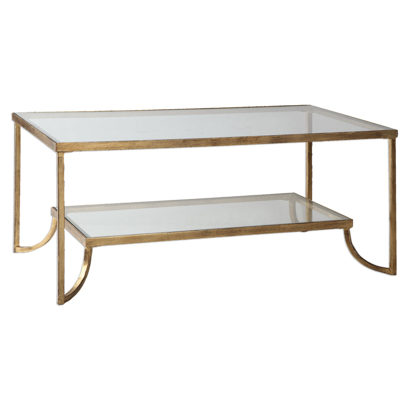 Uttermost Katina Gold Leaf Coffee Table eCTURE