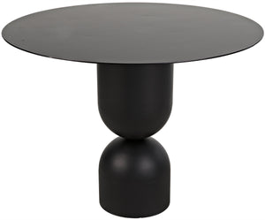 Noir Wanda Dining Table, Black Metal