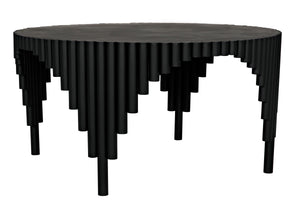 Noir Royal Hall Dining Table, Black Steel