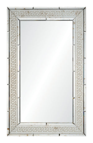 Suzanne Kasler for Mirror Home  Antiqued Mirror With Silver Detail