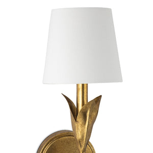 Regina Andrew River Reed Sconce Single (Antique Gold Leaf)