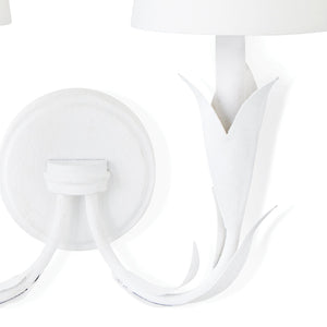 Regina Andrew River Reed Sconce Double (White)