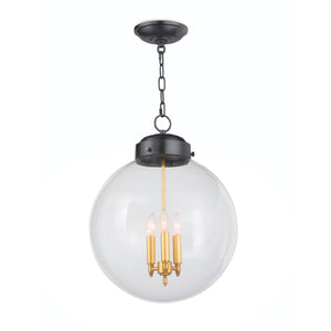 Southern Living Globe Pendant (Oil Rubbed Bronze and Natural Brass)