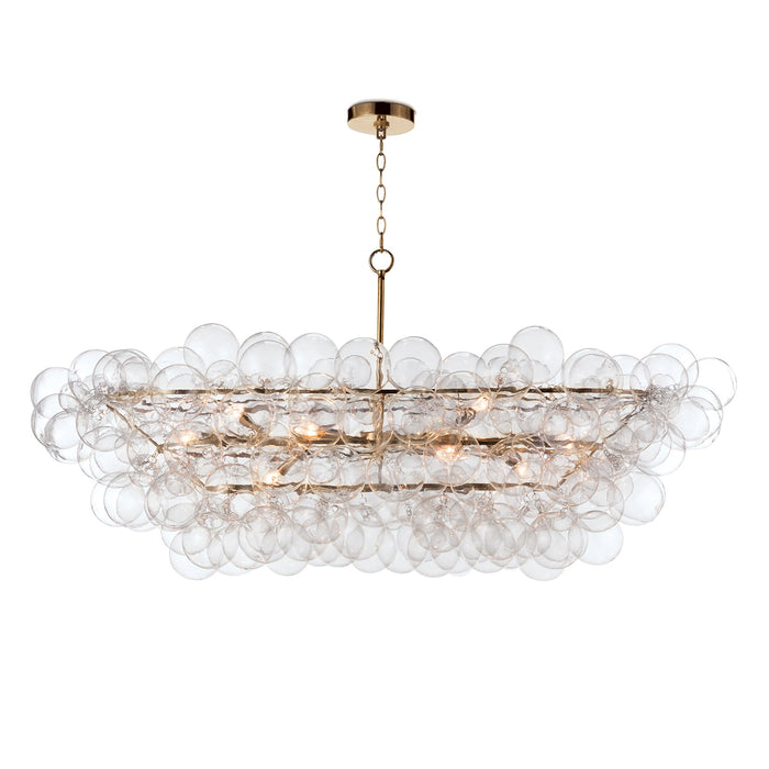 Regina Andrew Bubbles Chandelier Linear (Clear) Natural Brass