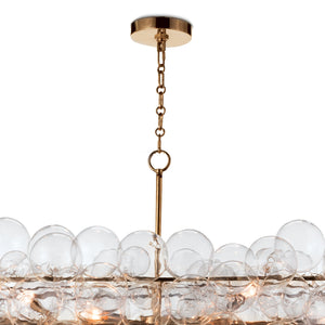 Regina Andrew Bubbles Chandelier Linear (Clear) Natural Brass
