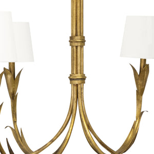 Regina Andrew River Reed Chandelier Small (Antique Gold Leaf)