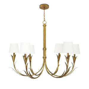 Regina Andrew River Reed Chandelier Small (Antique Gold Leaf)