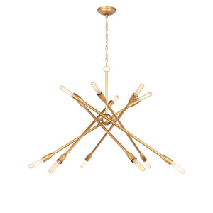 Regina Andrew Cobra Chandelier Large (Natural Brass)