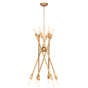 Regina Andrew Cobra Chandelier Large (Natural Brass)