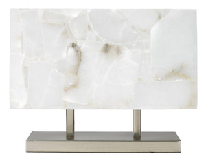 Jamie Young Ghost Horizon Table Lamp in Alabaster & Antique Silver
