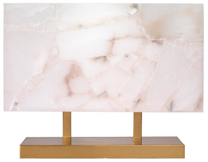 Jamie Young Ghost Horizon Table Lamp in Alabaster & Antique Brass