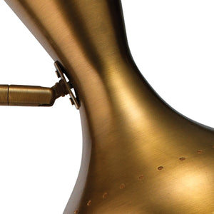 Jamie Young Pisa Swing Arm Floor Lamp in Antique Brass Metal