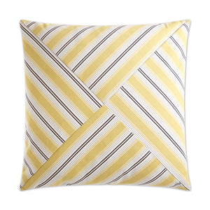 D.V. Kap Ottoman Stripe Yellow Throw Pillow