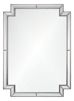 Mirror Home Distressed Silver Leaf Mirror Framed Mirror