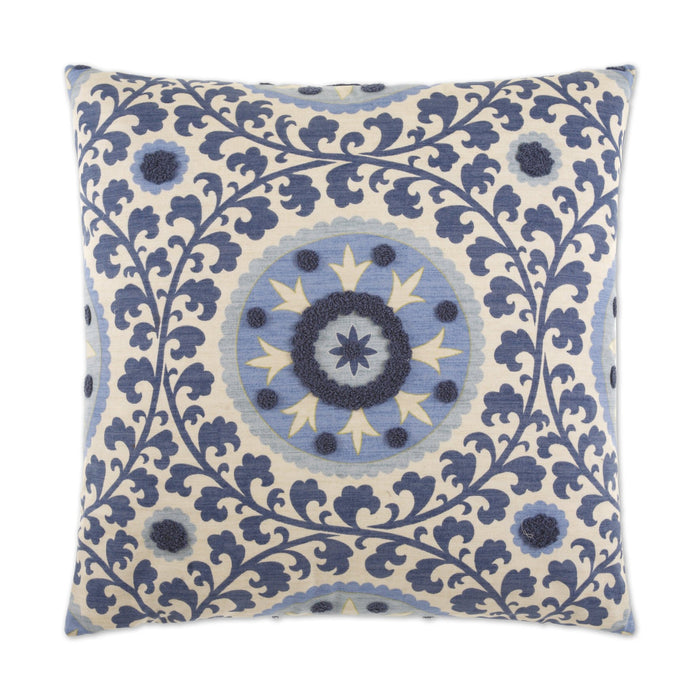 D.V. Kap Tribal Thread  Blue Throw Pillow