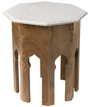 Jamie Young Atlas Side Table in White Marble