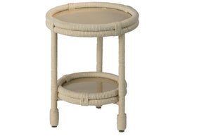 Jamie Young Delta Side Table in White Rope