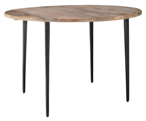 Jamie Young Farmhouse Bistro Table in Natural Wood with Iron
