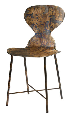 Jamie Young McCallan Metal Chair in Acid Washed Metal