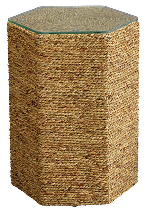 Jamie Young Peninsula Side Table in Natural Sea Grass