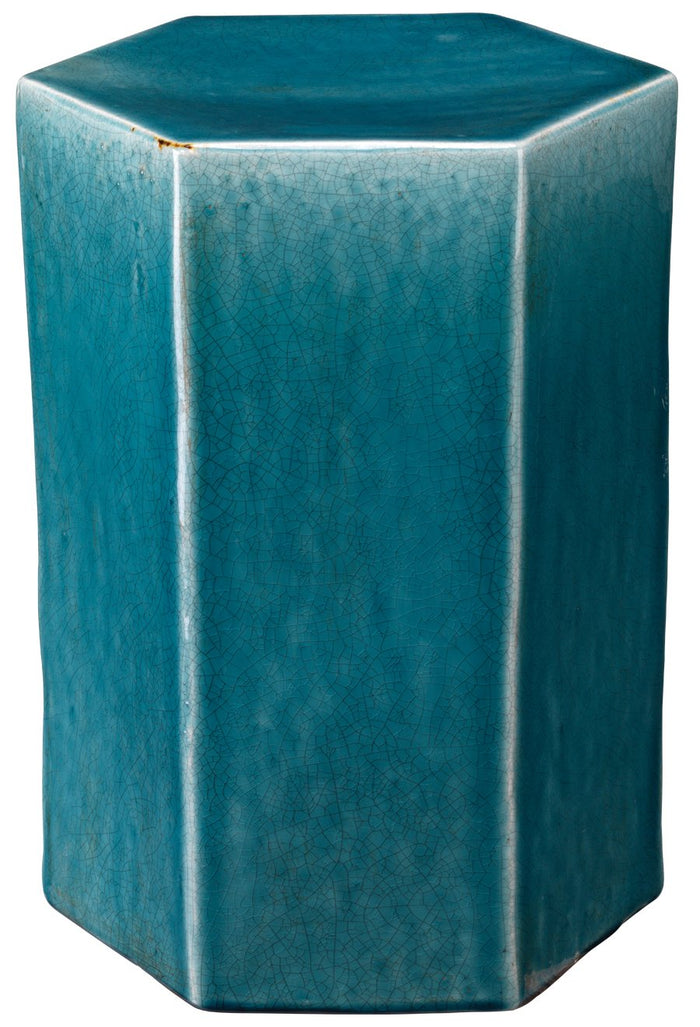 Jamie Young Large Porto Side Table in Azure Ceramic