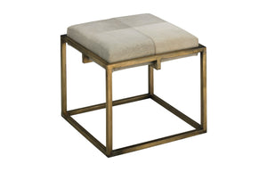 Jamie Young Shelby Stool in White Hide
