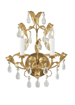 Wildwood Gold And Crystal Sconce