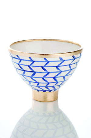 Abigails Contempo Collection, Decorative Geometic Ceramic Footed Bowl 