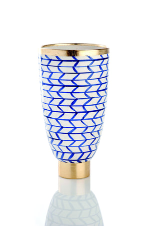 Abigails Contempo Collection, Decorative Geometric Ceramic Vase 