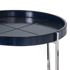 Regina Andrew Derby Leather Tray Table (Blue)