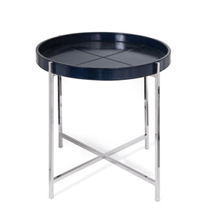 Regina Andrew Derby Leather Tray Table (Blue)