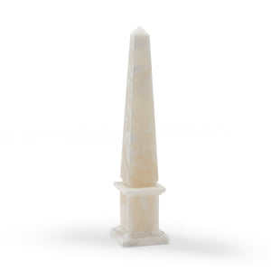 Chelsea House Alabaster Obelisk Sculpture - Cream (Sm)