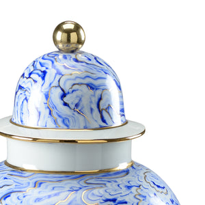 Chelsea House Marbleized Covered Urn (Lg)