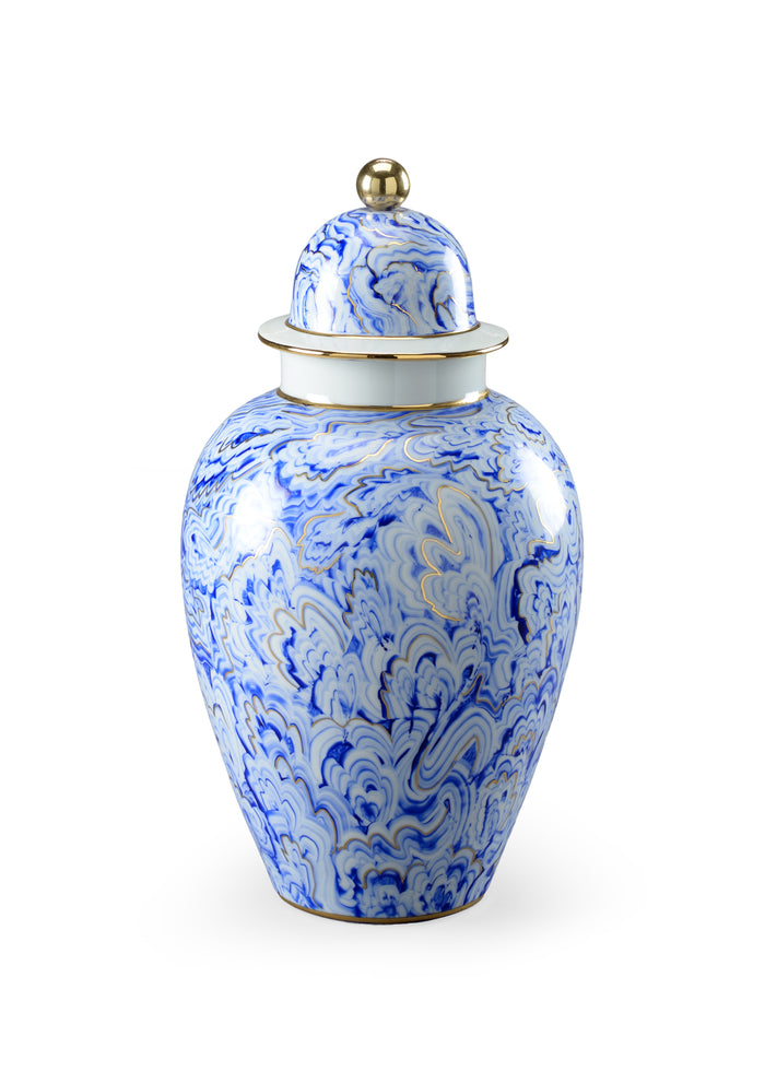 Chelsea House Marbleized Covered Urn (Lg)