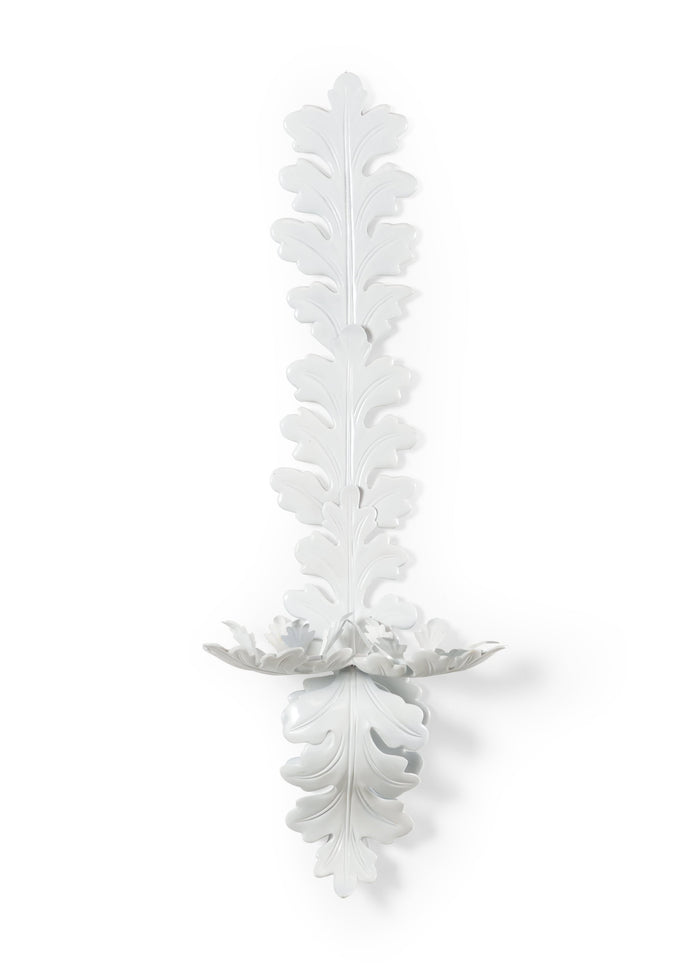 Chelsea House Oak Leaf Sconce - White