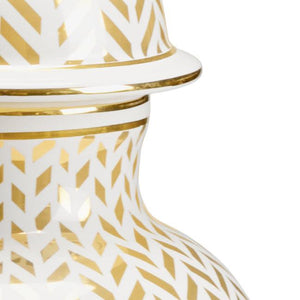 Chelsea House Herringbone Vase - Gold