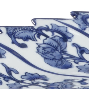 Chelsea House Blue And White Leaf Tray