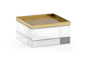 Chelsea House Square Crystal Stand - Brass
