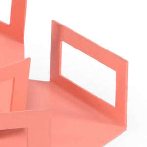 Chelsea House Octagon Trays - Coral (S2)