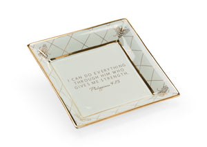 Chelsea House Square Bee Verse Plate - Fros