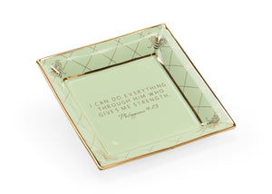 Chelsea House Square Bee Verse Plate - Pist