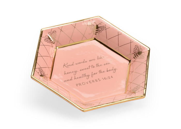 Chelsea House Honeycomb Bee Verse Plate - C