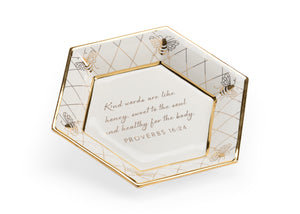 Chelsea House Honeycomb Bee Verse Plate - W