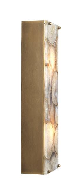 Jamie Young Adeline Rectangle Wall Sconce in Agate Resin & Antique Brass