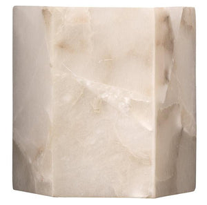 Jamie Young Borealis Hexagon Wall Sconce in Alabaster