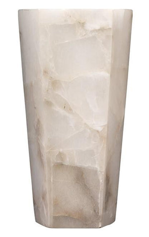 Jamie Young Borealis Tall Hexagon Wall Sconce in Alabaster